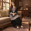 Black Premium Embroidery Farshi Salwar Co-ord Set