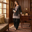 Black Premium Embroidery Farshi Salwar Co-ord Set