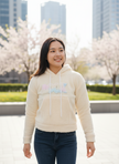 fluffy or faux-fur cropped hoodie