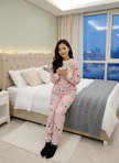 Plush Fleece Night Suit Pattern-Light Pink
