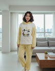 Yellow Cream Night Suit With Pockets