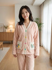 Light Pink Night Suit With Pockets