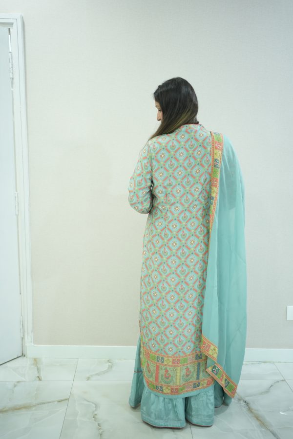 Light Blue Sharara Suit - Image 4