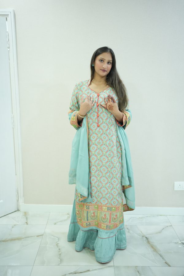 Light Blue Sharara Suit - Image 2