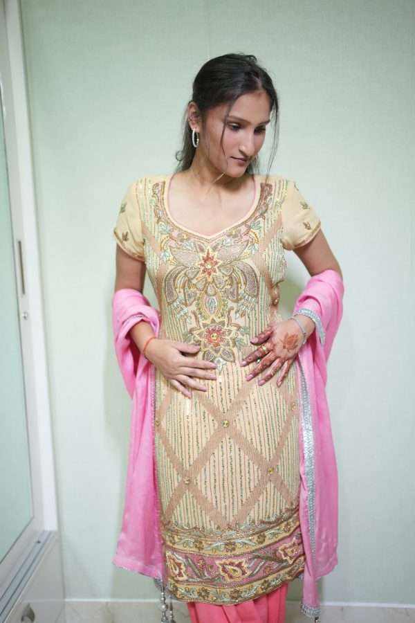 Pink And Golden Suit (Line Pattern) - Image 2