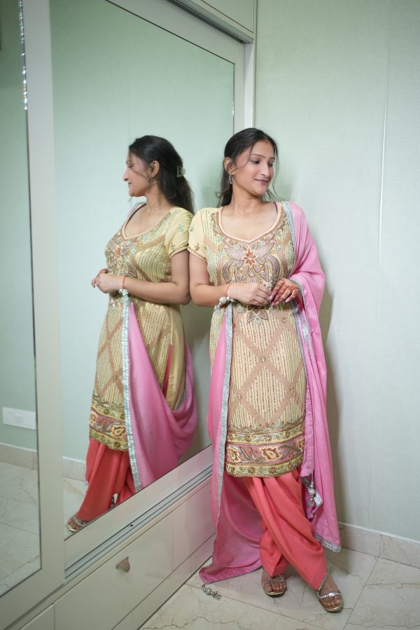 Pink And Golden Suit (Line Pattern) - Image 4