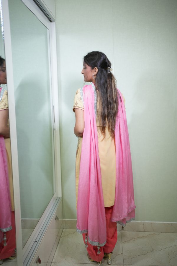 Pink And Golden Suit (Line Pattern) - Image 3