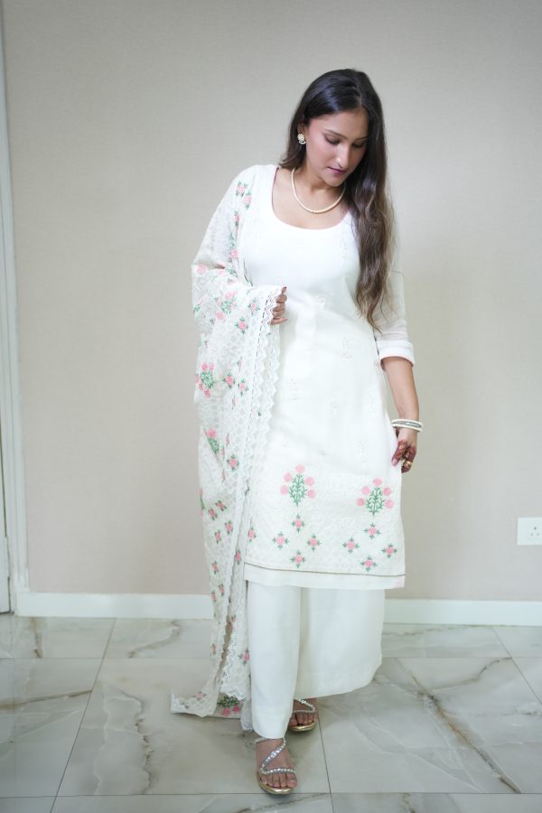 White Suit With Pant - Image 4