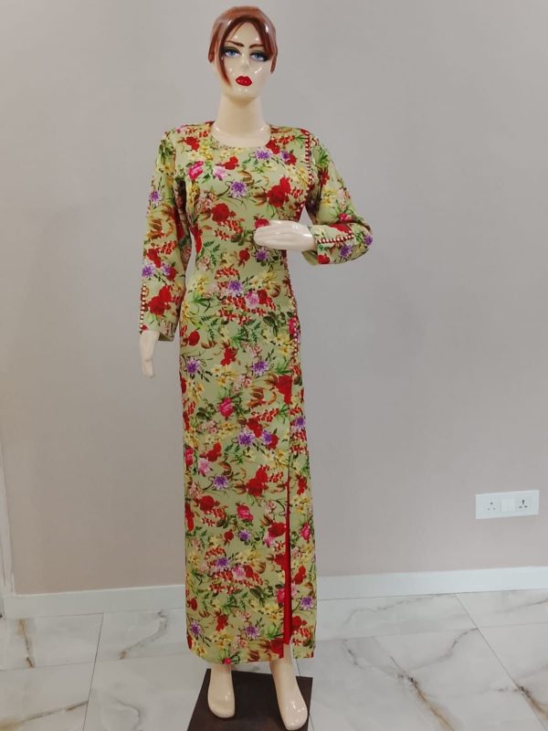 Green with Red Pant Suit - Image 2