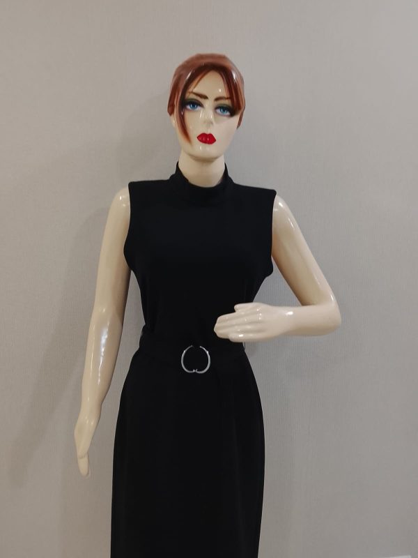 Black Dress With Belt - Image 3