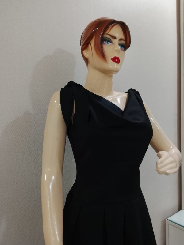 Black Dress V-neck - Image 4