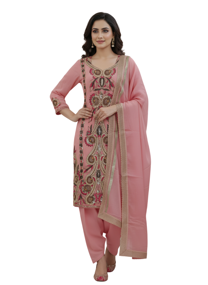 Peach Colour Suit - Image 2