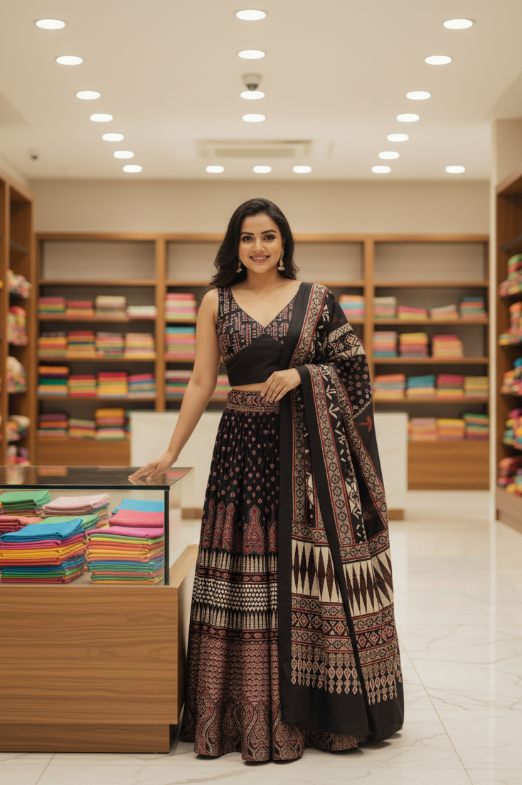 Black Lehnga Choli - Image 4