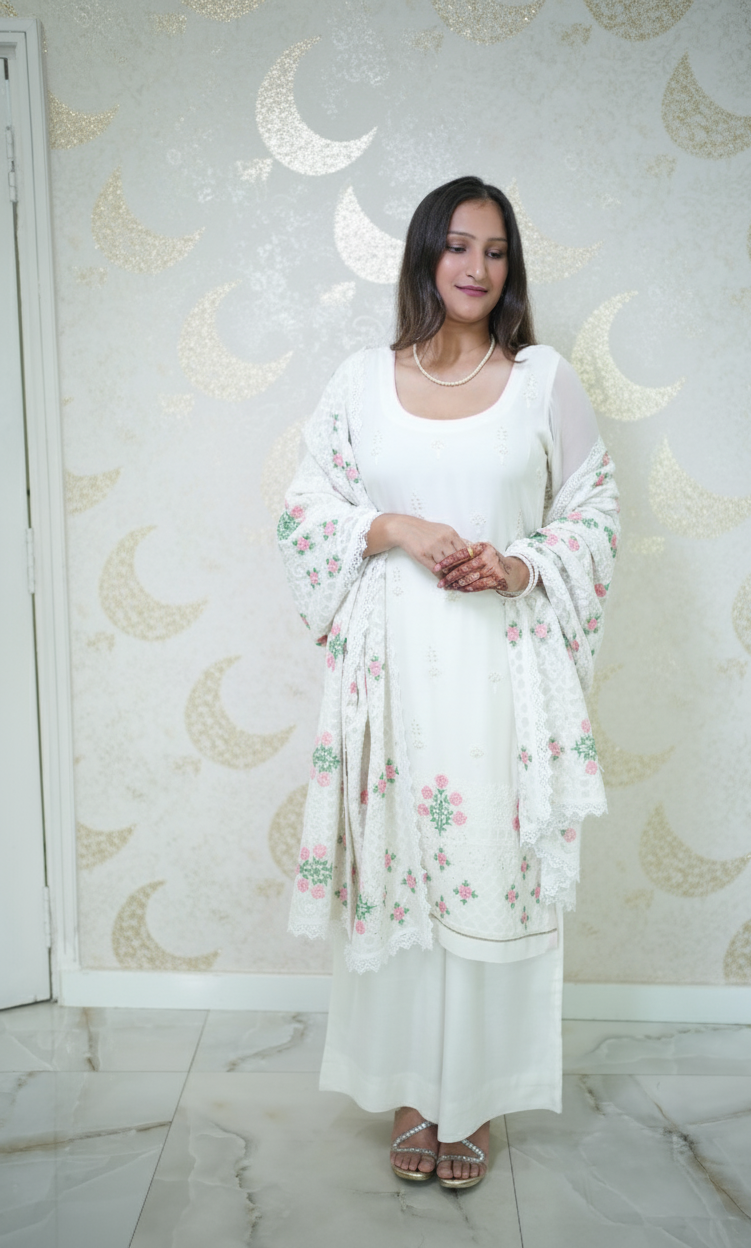 White Suit With Pant - Image 2