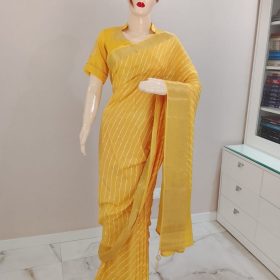 Yellow Banarasi Saree