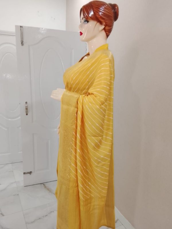 Yellow Banarasi Saree - Image 6