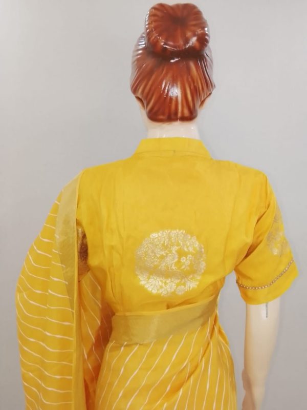Yellow Banarasi Saree - Image 7
