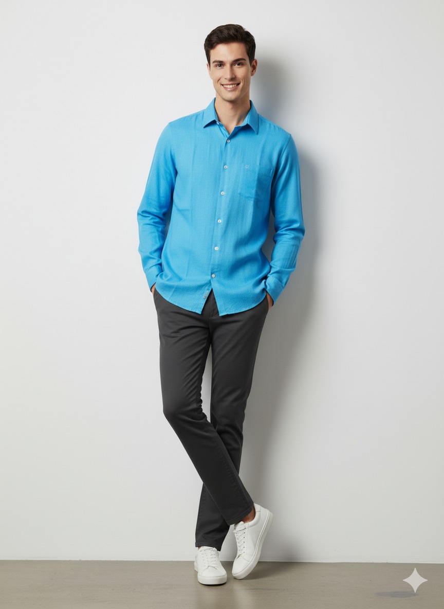 Blue Shirt - VANHEUSEN - Image 3