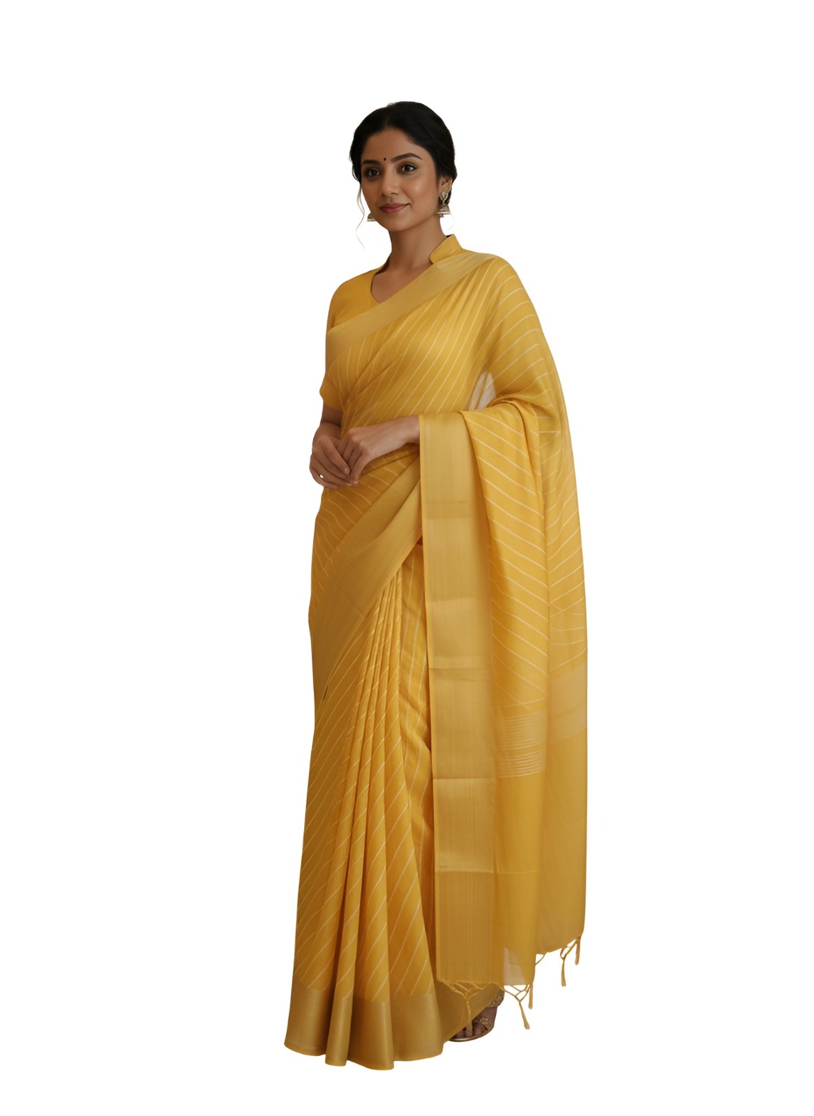 Yellow Banarasi Saree - Image 4