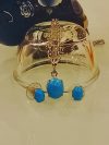 Blue ruby Silver Chain Set