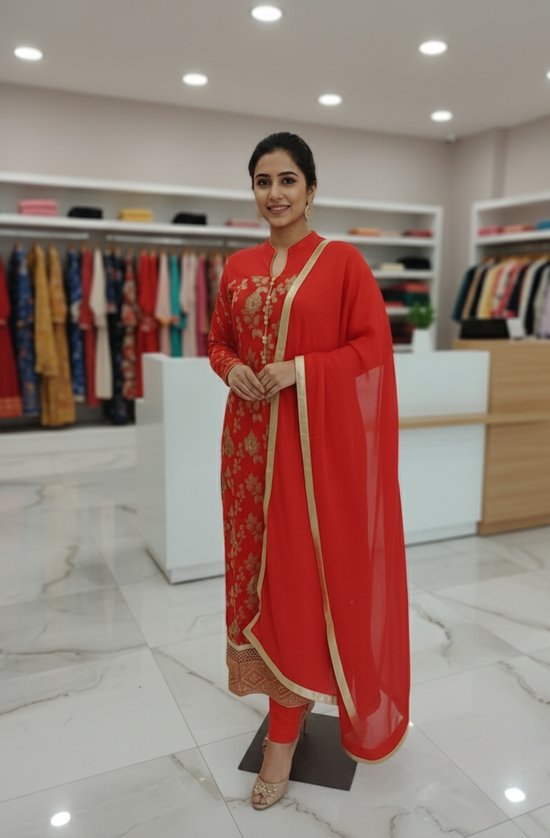 Royal Rust Orange Suit - Image 3