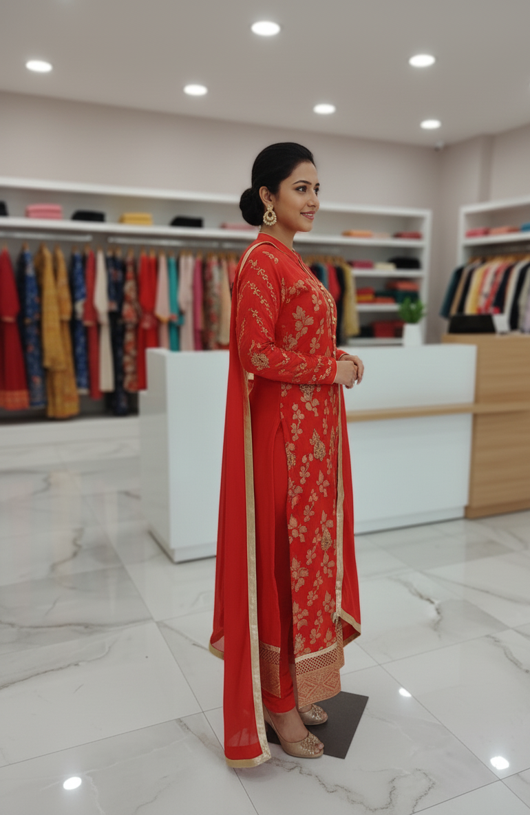 Royal Rust Orange Suit - Image 2