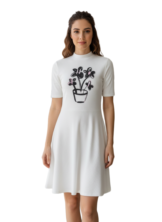 White Midi Dress - Image 5