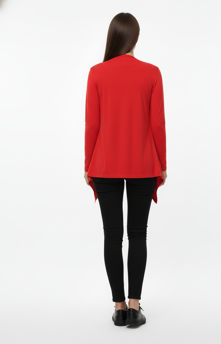 Draped Cascade Red Shrug - Image 2