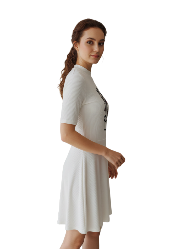 White Midi Dress - Image 4