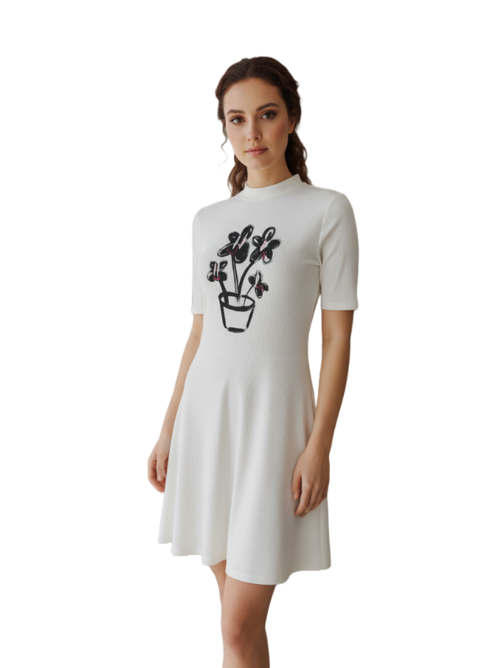 White Midi Dress - Image 3