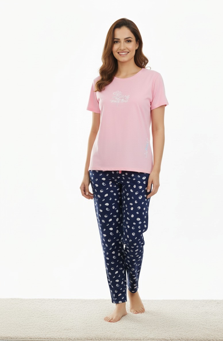 Pink Blue Night Suit