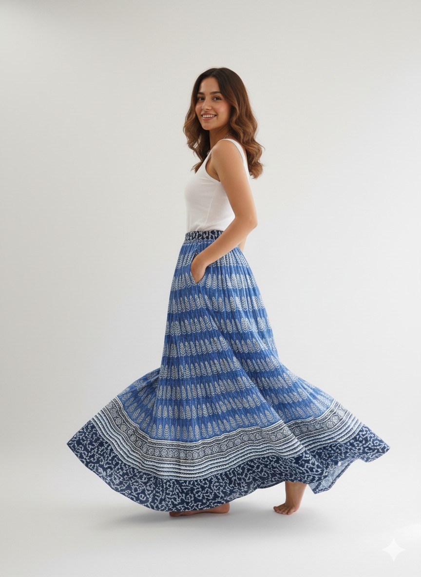 Blue long Skirt - Image 5