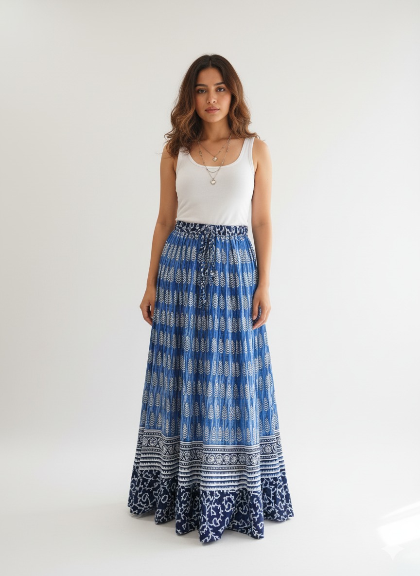 Blue long Skirt