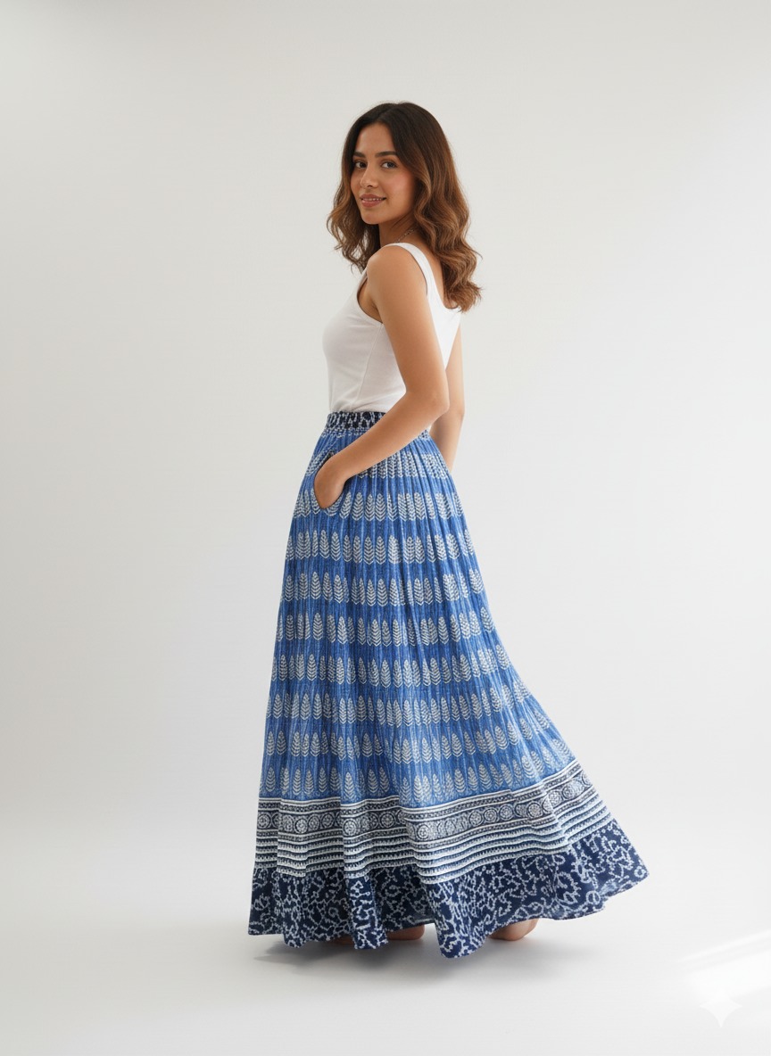 Blue long Skirt - Image 4