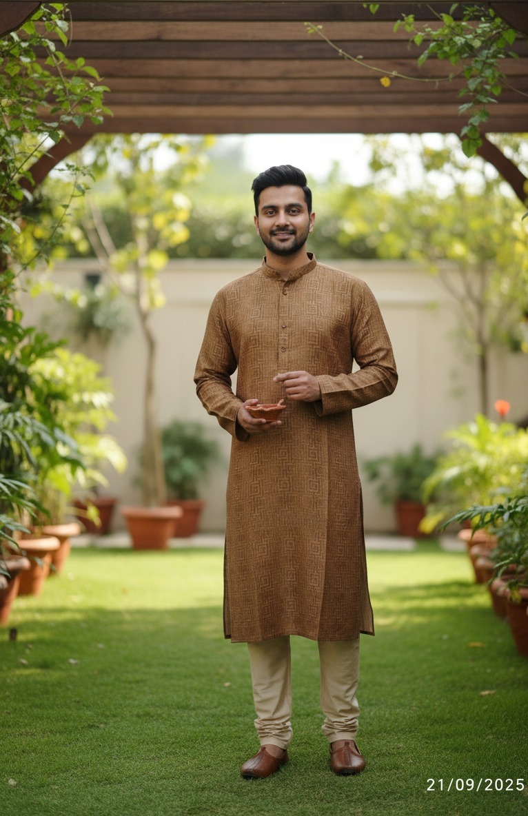 Brown Kurta