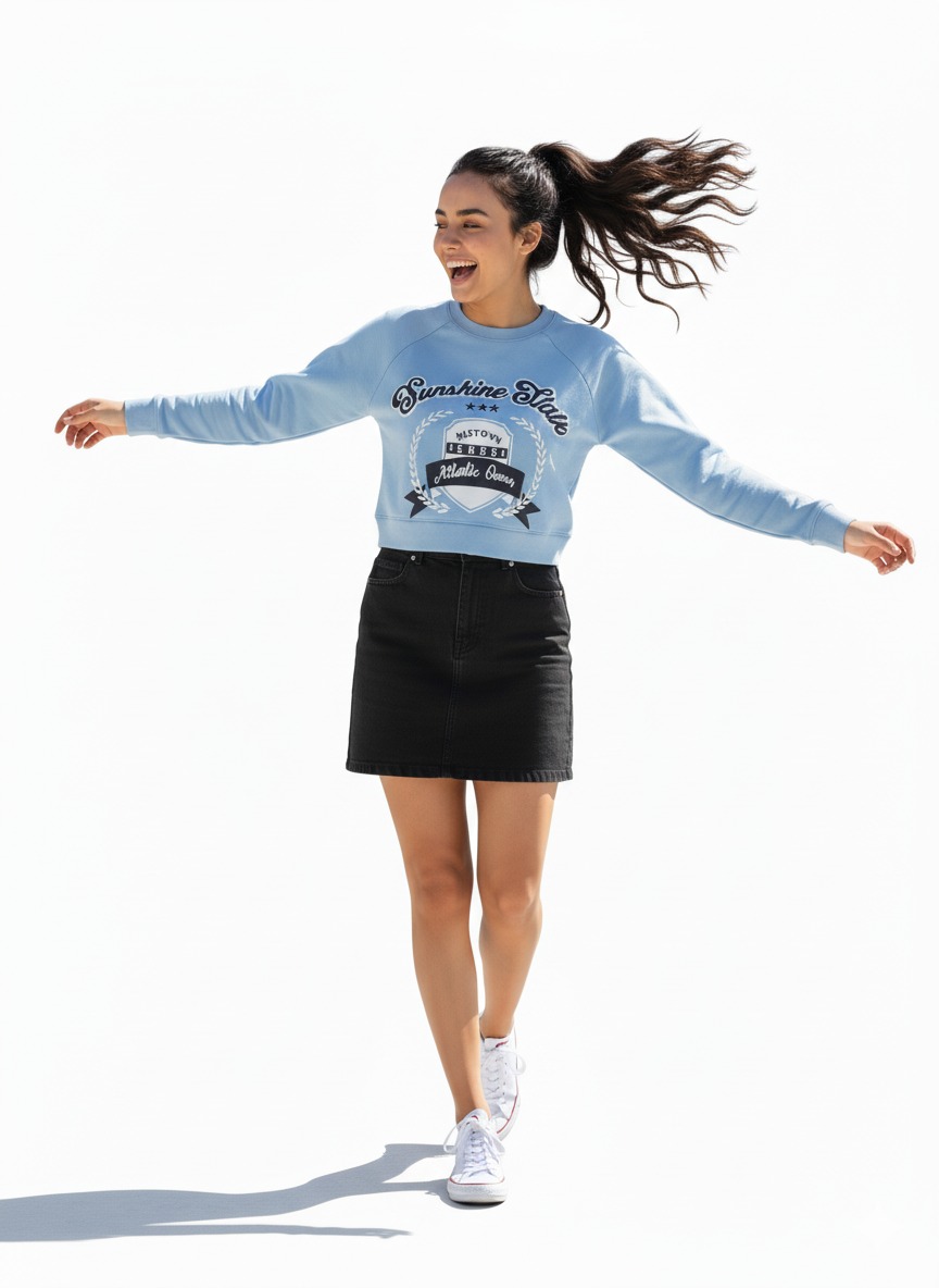 Winter blue crop top - Image 4