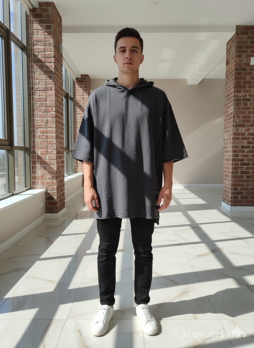 Black Hooded Sweatshirt - Image 2