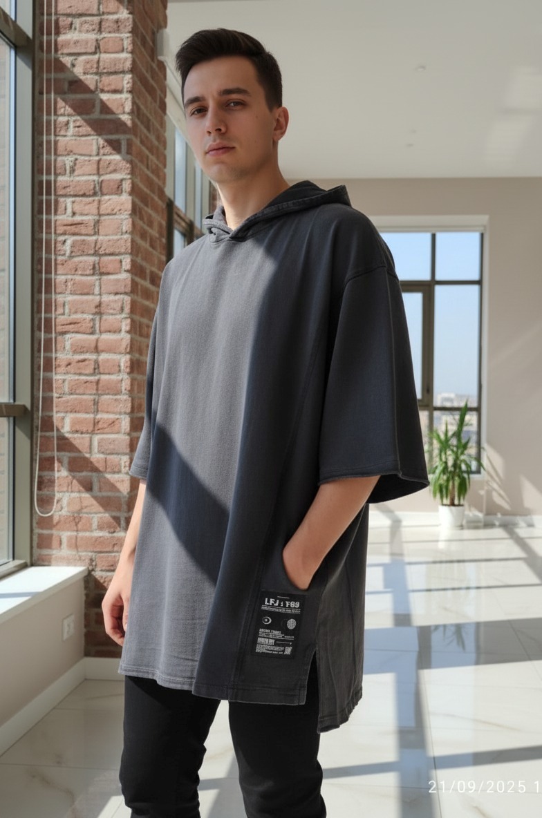 Black Hooded Sweatshirt - Image 3
