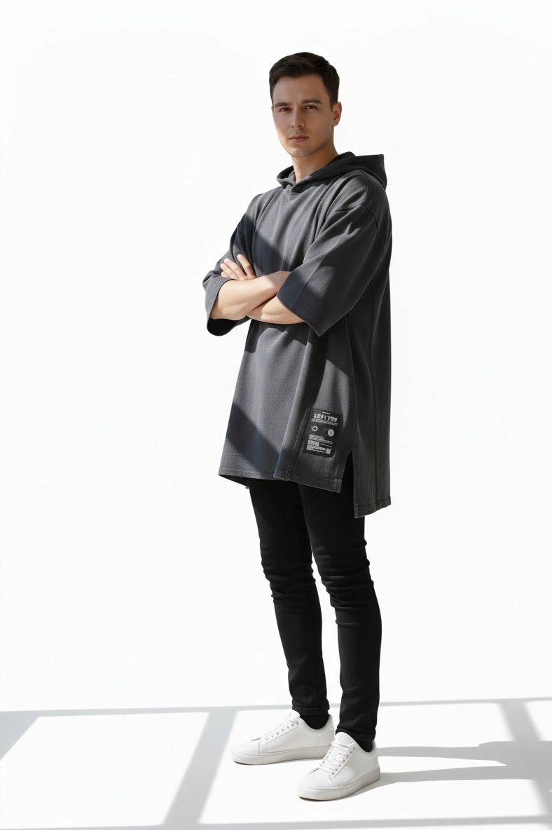 Black Hooded Sweatshirt - Image 8