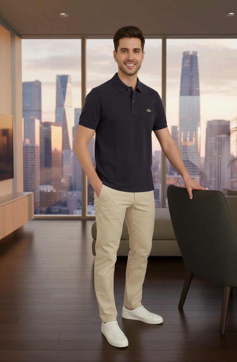Black Men's Polo T-Shirt - Image 4