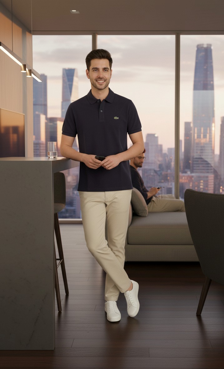 Black Men's Polo T-Shirt - Image 5