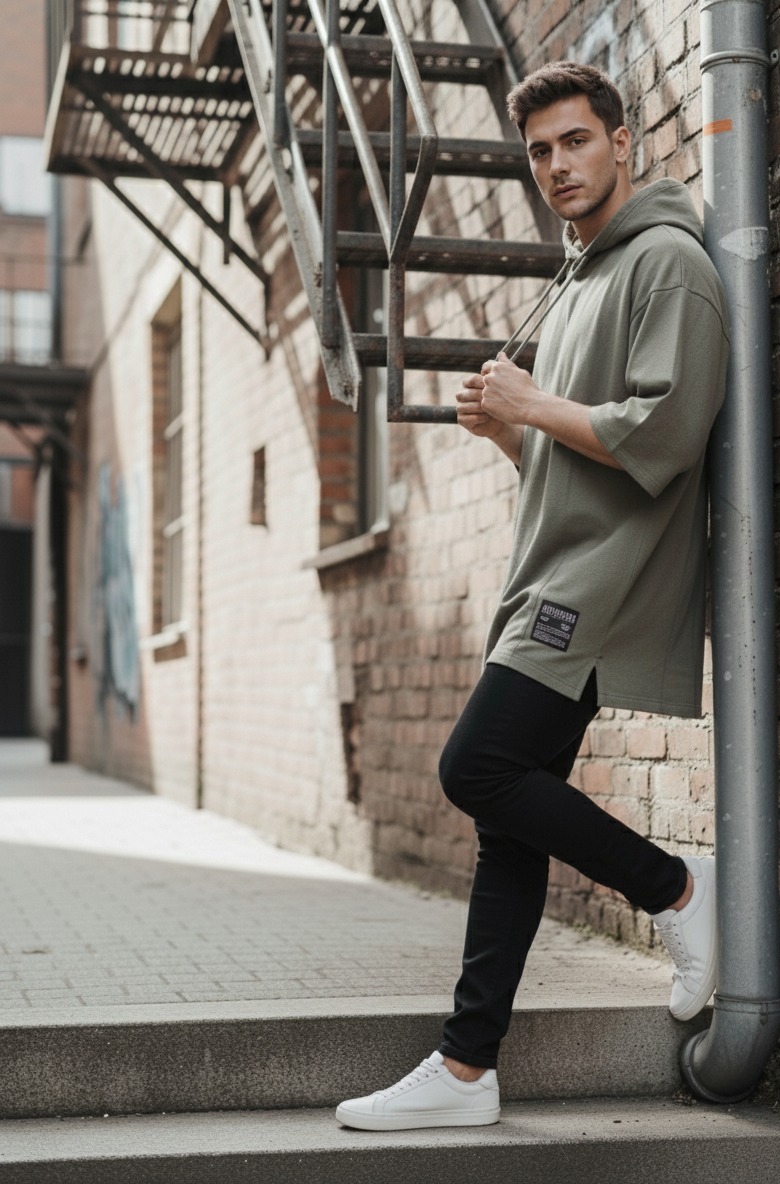 Grey-Green Hoodie - Image 2