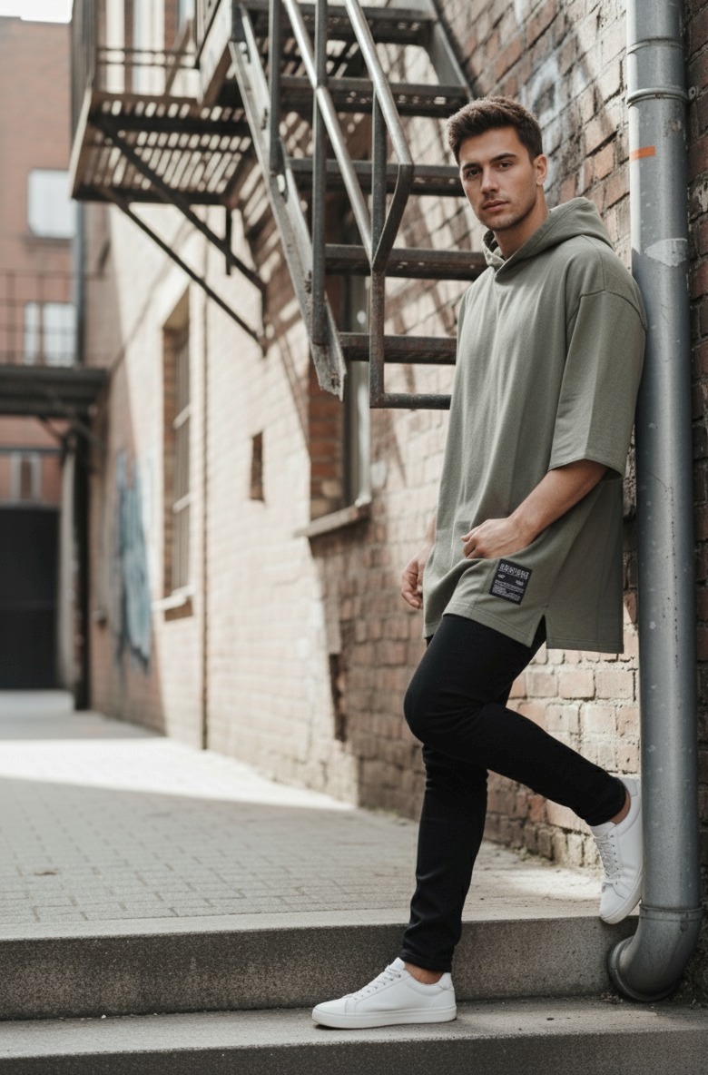 Grey-Green Hoodie - Image 3