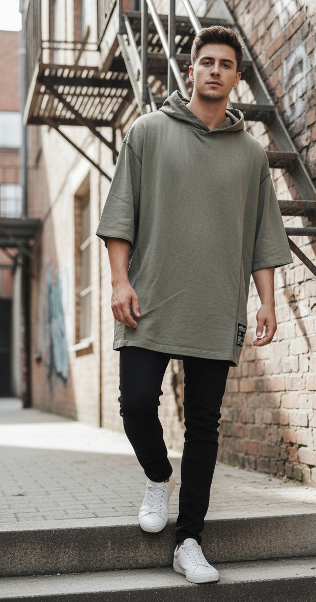 Grey-Green Hoodie
