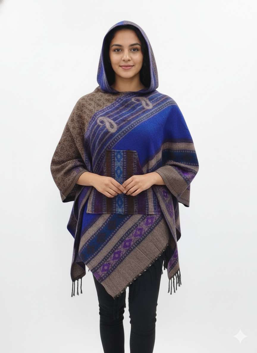 Multi color Ponchu hoodie - Image 6