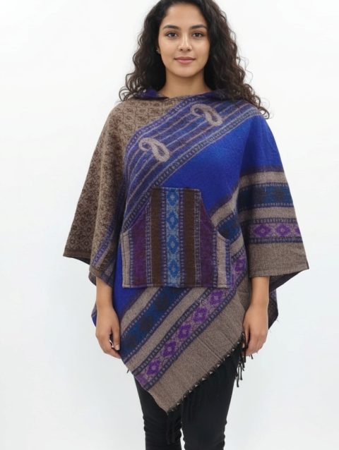 Multi color Ponchu hoodie