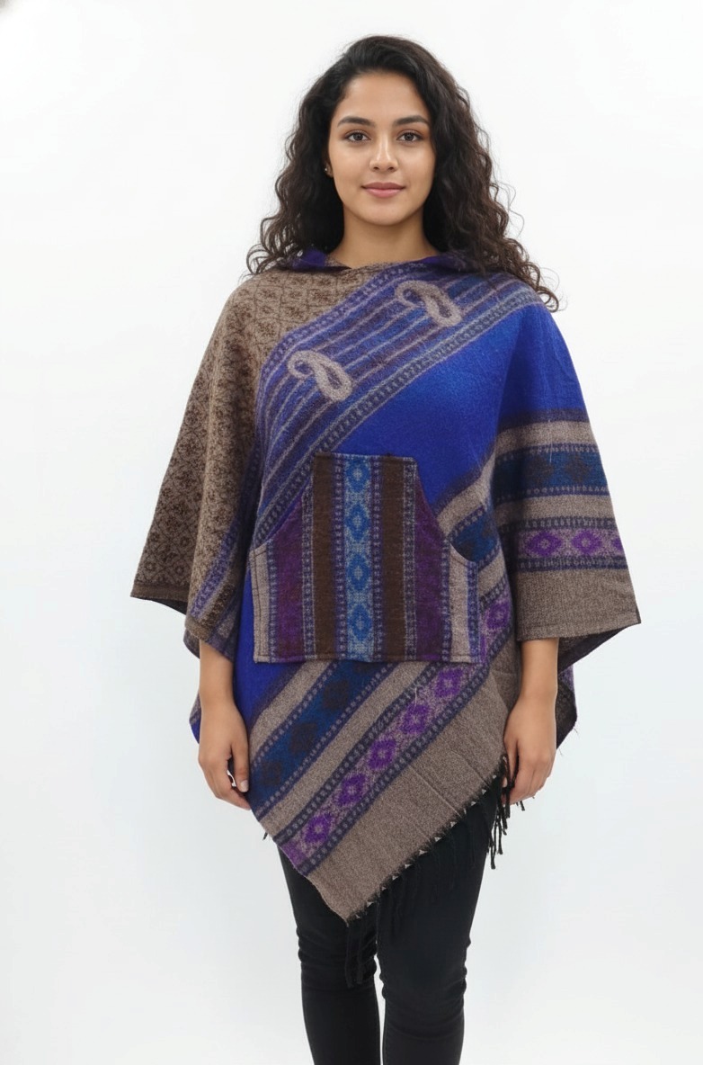 Multi color Ponchu hoodie