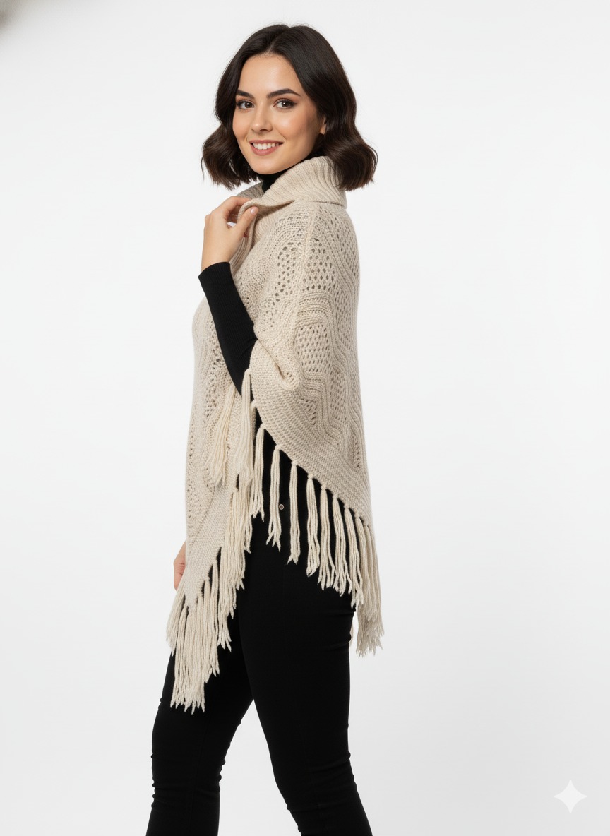 Pure Wool Poncho - Image 3