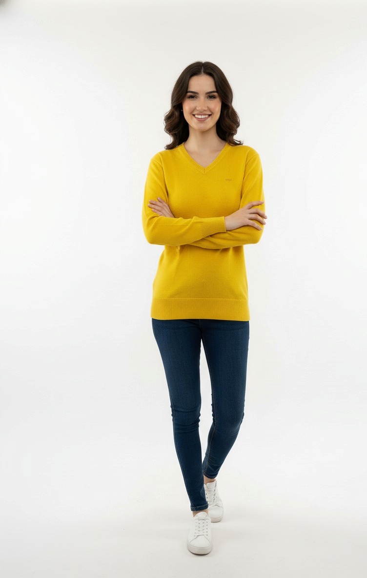 Yellow Sweater for women's - Image 4