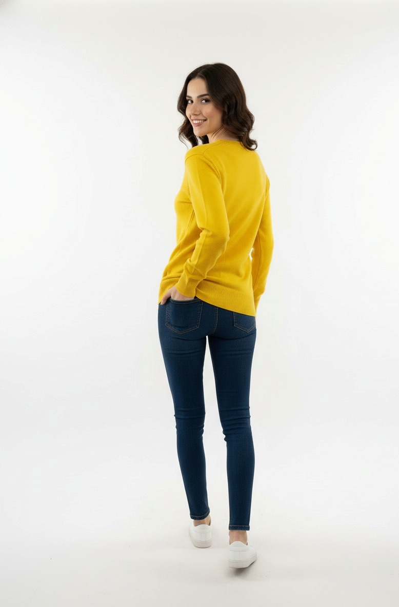 Yellow Sweater for women's - Image 3
